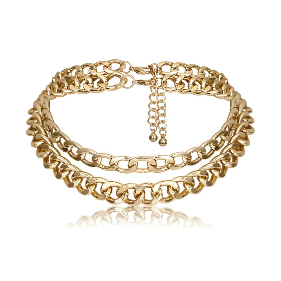 【並行輸入品】Dainty Layered Necklace Set for Women, Thick Cuban Link Chain 2