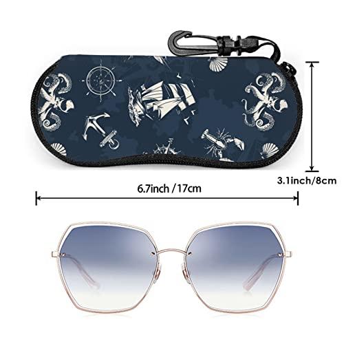 【並行輸入品】AERMSSEY Nautical Adventure Ocean Blue Sunglasses Case for Men Wの画像