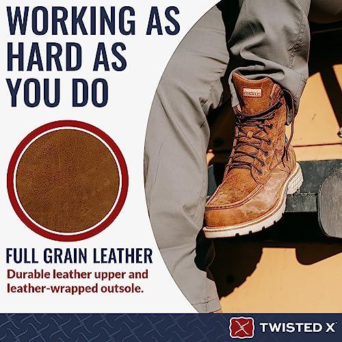 【並行輸入品】Twisted X Men's 8" Work Boot, Distressed Saddle & Distressed Sadの画像