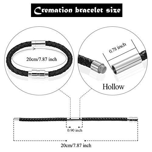 オンライン公式店 Imrsanl 火葬ジュエリー 骨壺ブレスレット 遺灰用 本革 磁気クラスプ カフ 遺灰ブレスレット バングル 男女兼用 記念品 並行輸入品