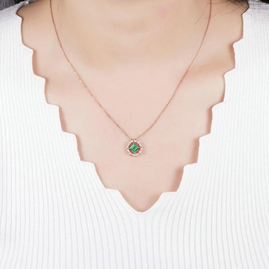 【並行輸入品】Ayoiow 925 Sterling Silver Wedding Necklace and Earring Set withの画像