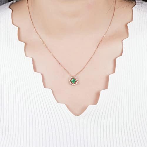 【並行輸入品】Ayoiow 925 Sterling Silver Wedding Necklace and Earring Set withの画像