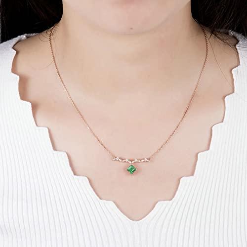 【並行輸入品】Ayoiow 925 Sterling Silver Wedding Necklace and Earring Set withの画像