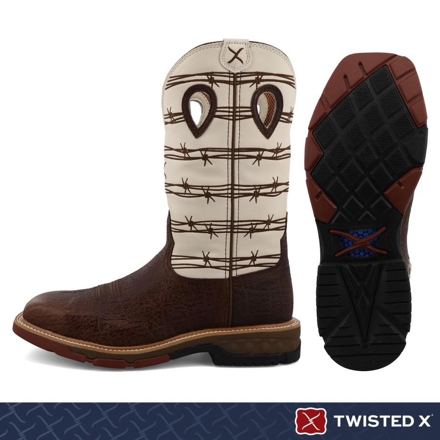 【並行輸入品】Twisted X メンズ 12インチ ウェスタンワークブーツ   カジュアルアンクルブーツ 特許取得済 CellStretchの画像