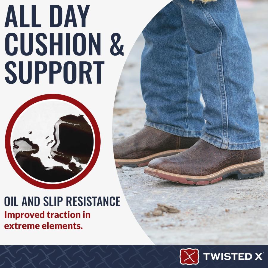 【並行輸入品】Twisted X メンズ 12インチ ウェスタンワークブーツ   カジュアルアンクルブーツ 特許取得済 CellStretchの画像