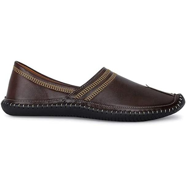 【並行輸入品】Mens Jutti Mojari Jalsa Synthetic Leather Casual Party Loafers Shoeの画像