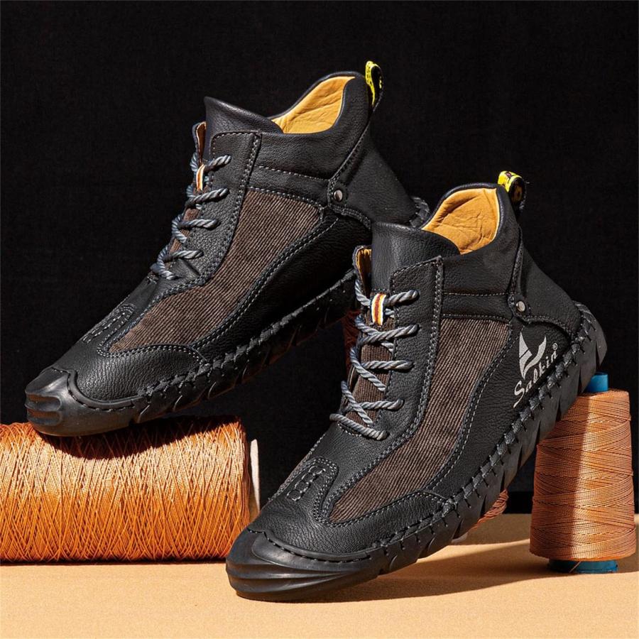 【並行輸入品】Lazzy Mens Casual Shoes Ankle Chukka Boots Leather Dress Boots Lの画像