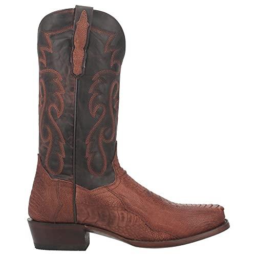 【並行輸入品】Dan Post Men's Sprinter Ostrich Leg Exotic Western Boot Square Tの画像