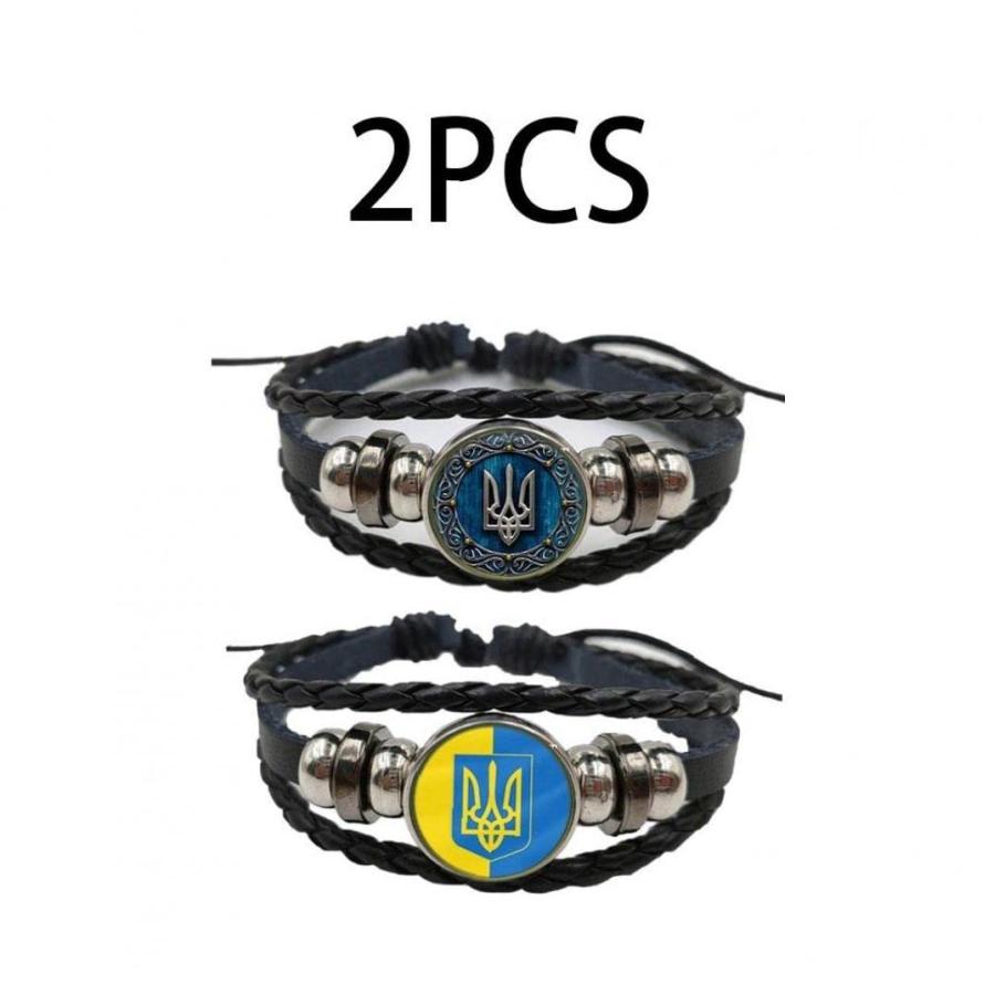 限定商品サイト TOSSPER Ukraine Bracelet， 2 Pcs Multilayer Ukrainian Flag Symbol 並行輸入品