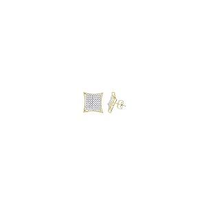 【並行輸入品】Halo Jewelers 10k Yellow Gold Men's Earrings 0.30 Carat (ctw) Roの画像