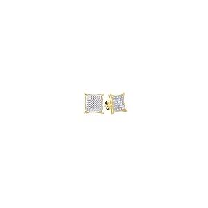 【並行輸入品】Halo Jewelers 10k Yellow Gold Men's Earrings 0.30 Carat (ctw) Roの画像
