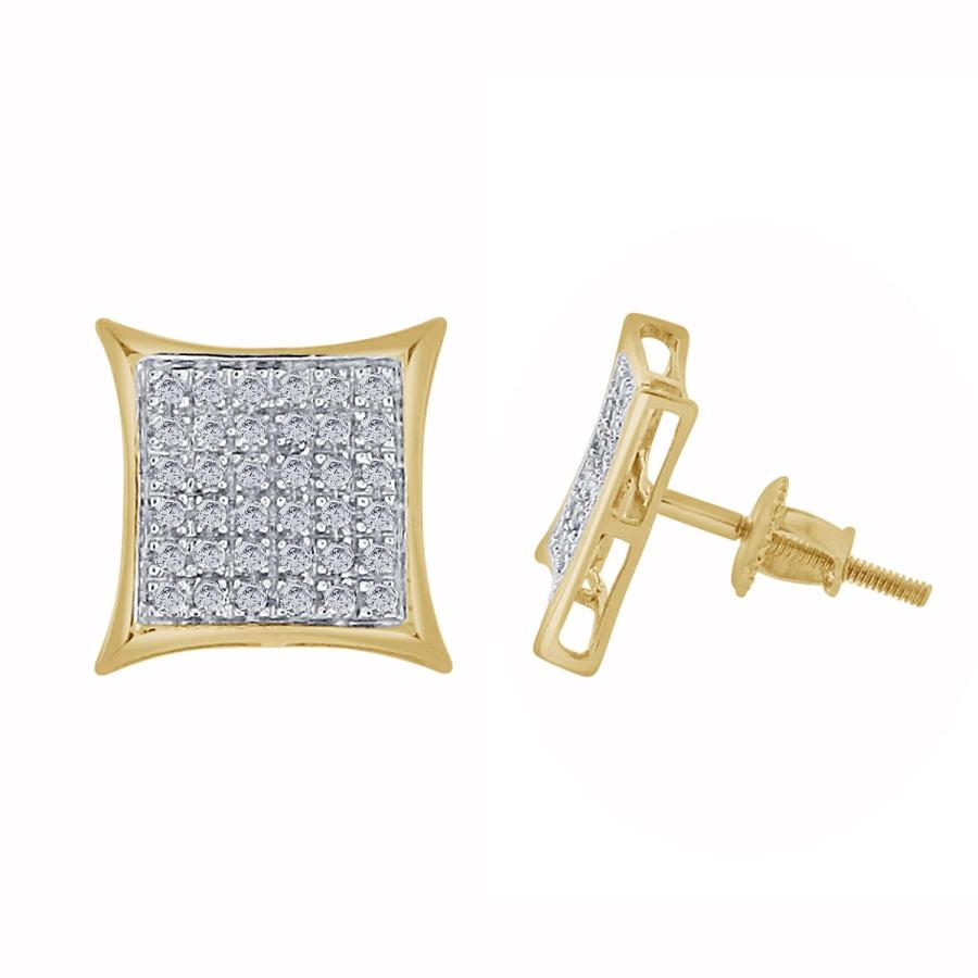 【並行輸入品】HALO JEWELERS 10k Yellow Gold 0.20 Carat (ctw) Round Cut Naturalの画像