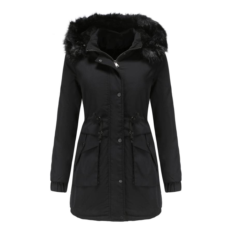 【並行輸入品】GQFDBS Trench Coats Petite Women's Thickened Overcoat Plus Sizeの画像