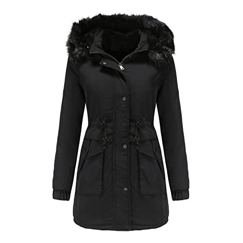 【並行輸入品】GQFDBS Trench Coats Petite Women's Thickened Overcoat Plus Sizeの画像