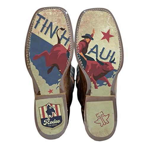 【並行輸入品】Tin Haul Men's Wickered Bull Rider Sole Braided Western Boot Broの画像