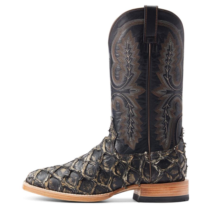 【並行輸入品】Ariat Mens Deep Water Western Boot Distressed Black Piraruci/Ancの画像