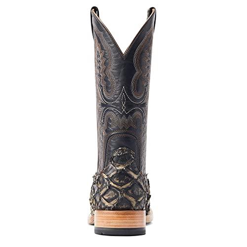 【並行輸入品】Ariat Mens Deep Water Western Boot Distressed Black Piraruci/Ancの画像