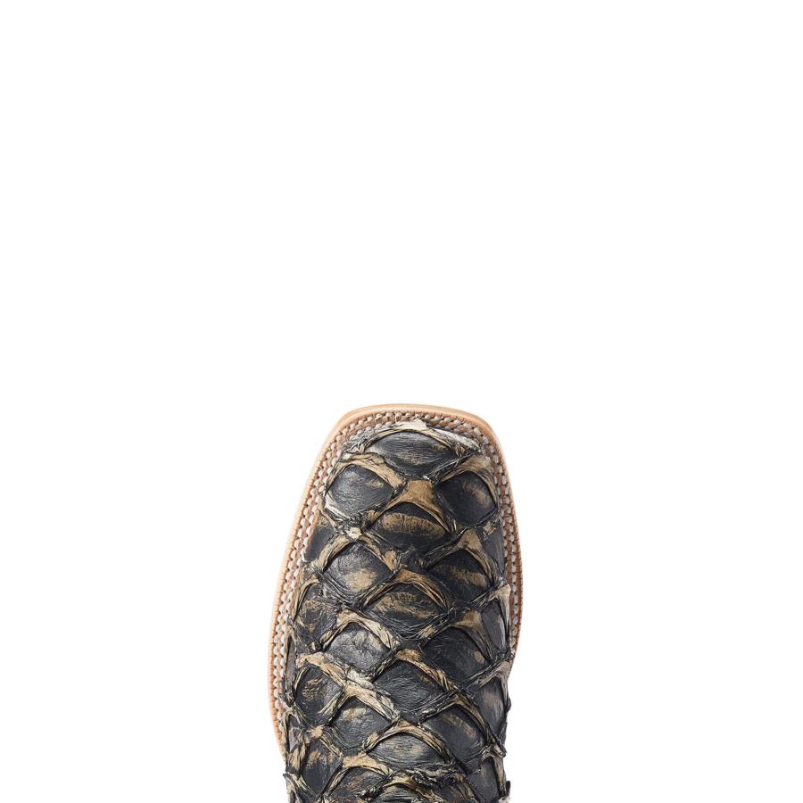 【並行輸入品】Ariat Mens Deep Water Western Boot Distressed Black Piraruci/Ancの画像