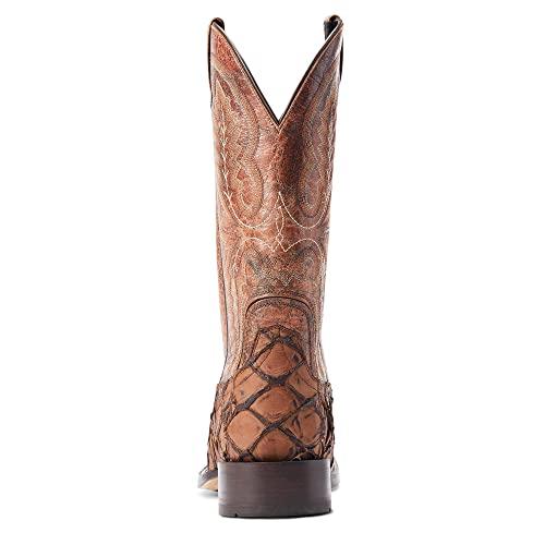【並行輸入品】Ariat Mens Deep Water Western Boot Aged Tan Piraruci/Pecan Brownの画像