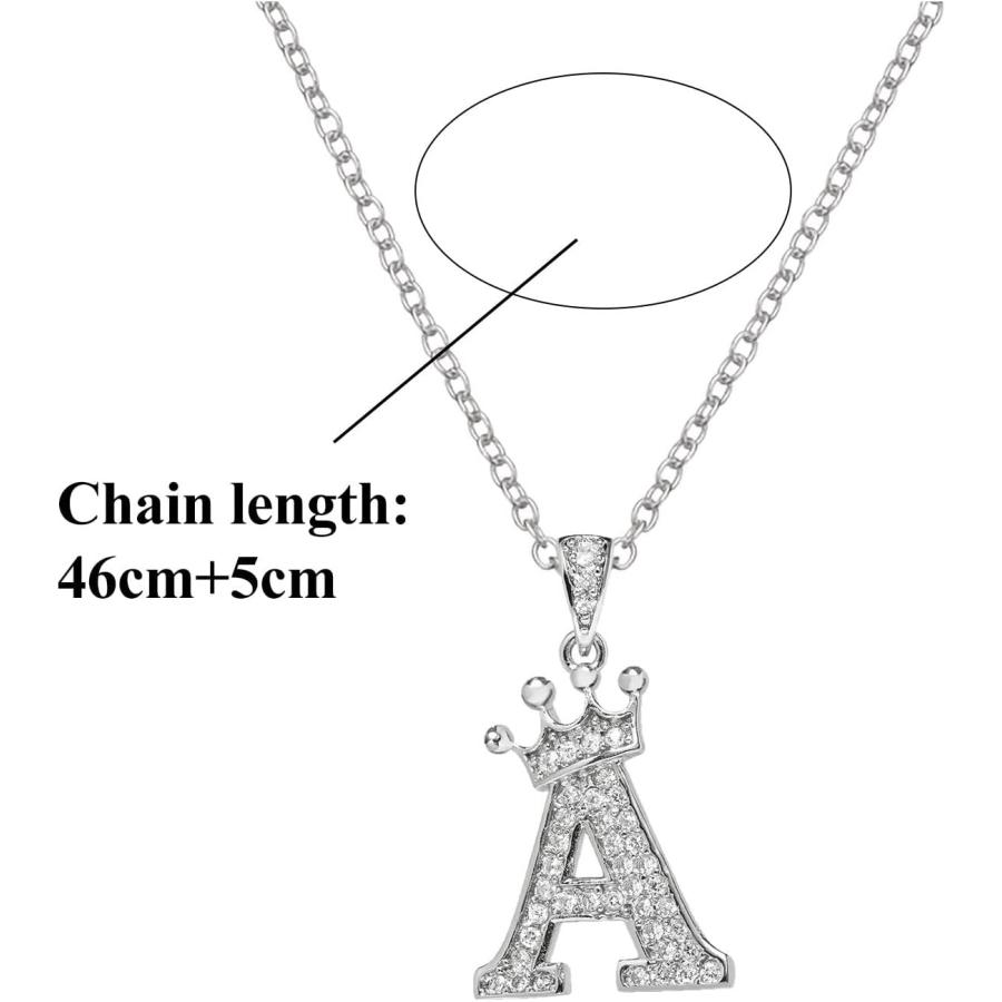 【並行輸入品】Rose Gold Jewelry for Women Crown 26 English Letters Full Diamond Pe_2
