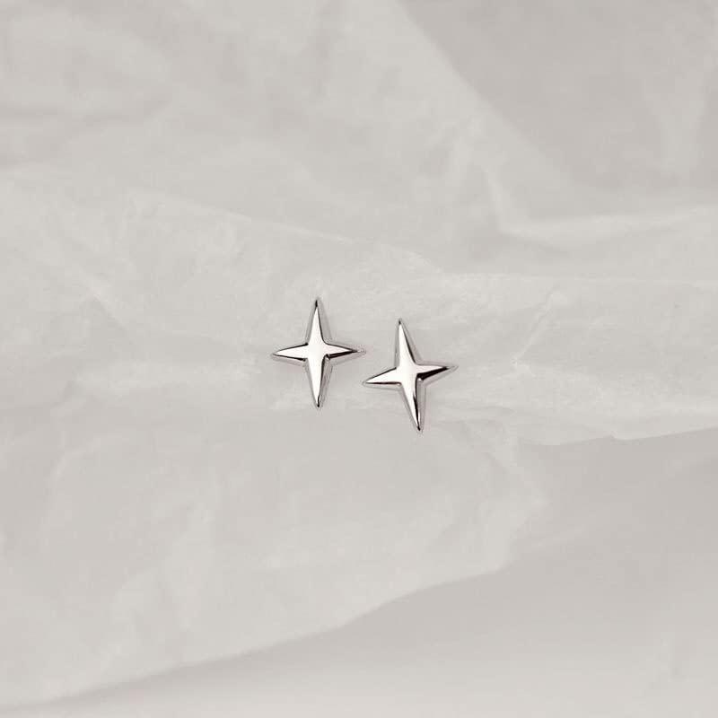 低価格で大人気の YUVME Hoops HI Man S925 Sterling Silver Simple Stars Stud Earrin 並行輸入品