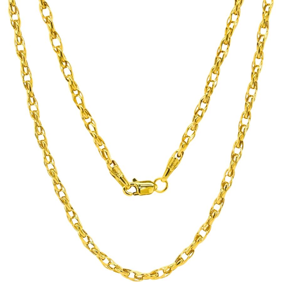 14K 10K リアルゴールドロープネックレス レディース 14K 10K リアルゴールドロープネックレス レディース