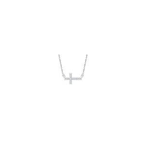 【並行輸入品】KATARINA Channel Set Diamond Sideways Cross Pendant Necklace in_2