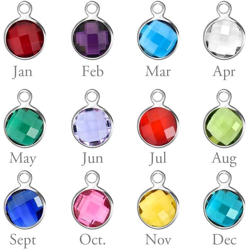 【並行輸入品】Q&Locket 名前ネックレス パーソナライズ誕生石 カスタム刻印 モノグラム カスタマイズイニシャルネームプレートネックレス ジュエ_5