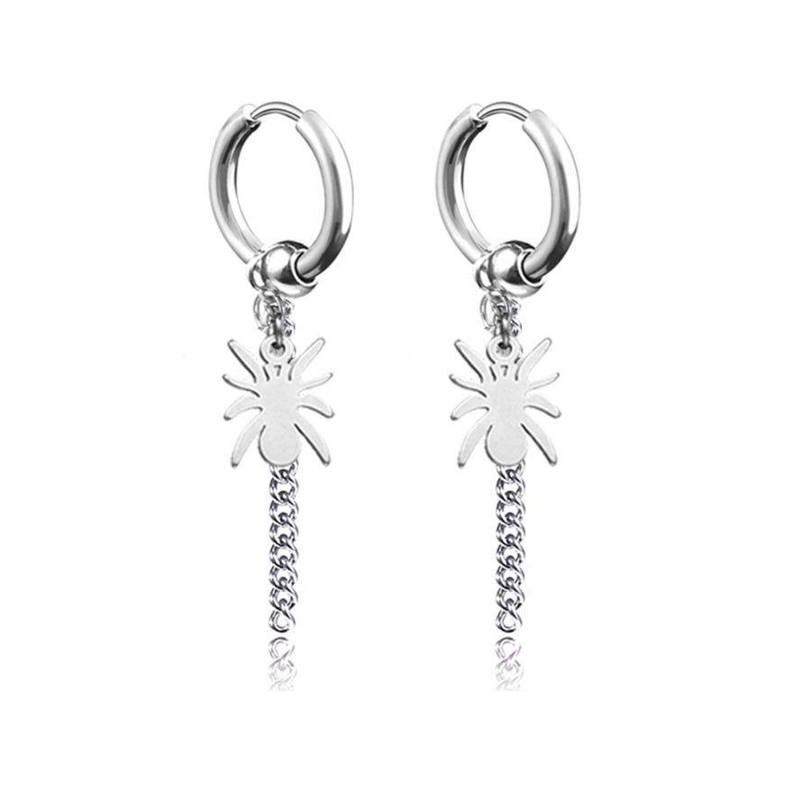 【並行輸入品】Dsnyu Earrings for Men, Vintage Hoop?Earrings Tassel Spider Stai