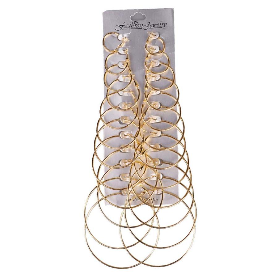【並行輸入品】Small Gold Hoop Clip on Earrings Silver Big Ear Circle Clip Stea