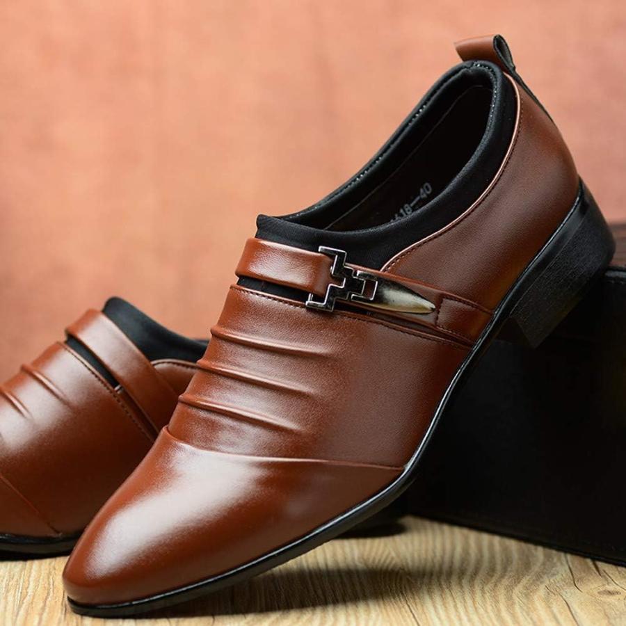 【並行輸入品】Best Dress Shoes for Men British Men's Formal Wedding Shoes Leatherの画像