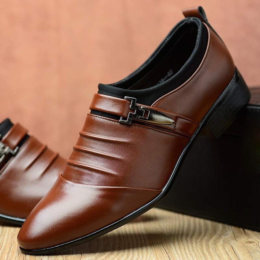 【並行輸入品】Best Dress Shoes for Men British Men's Formal Wedding Shoes Leatherの画像