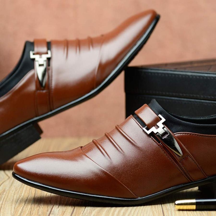 【並行輸入品】Best Dress Shoes for Men British Men's Formal Wedding Shoes Leatherの画像