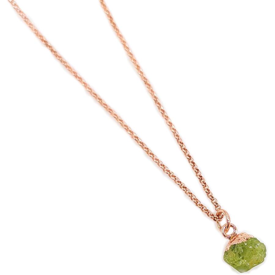 【並行輸入品】CHARMSANDSPELLS 天然原石クリスタルネックレス ラフペリドットネックレス ペリドット銅ジュエリー 8月の誕生石 ステートメ