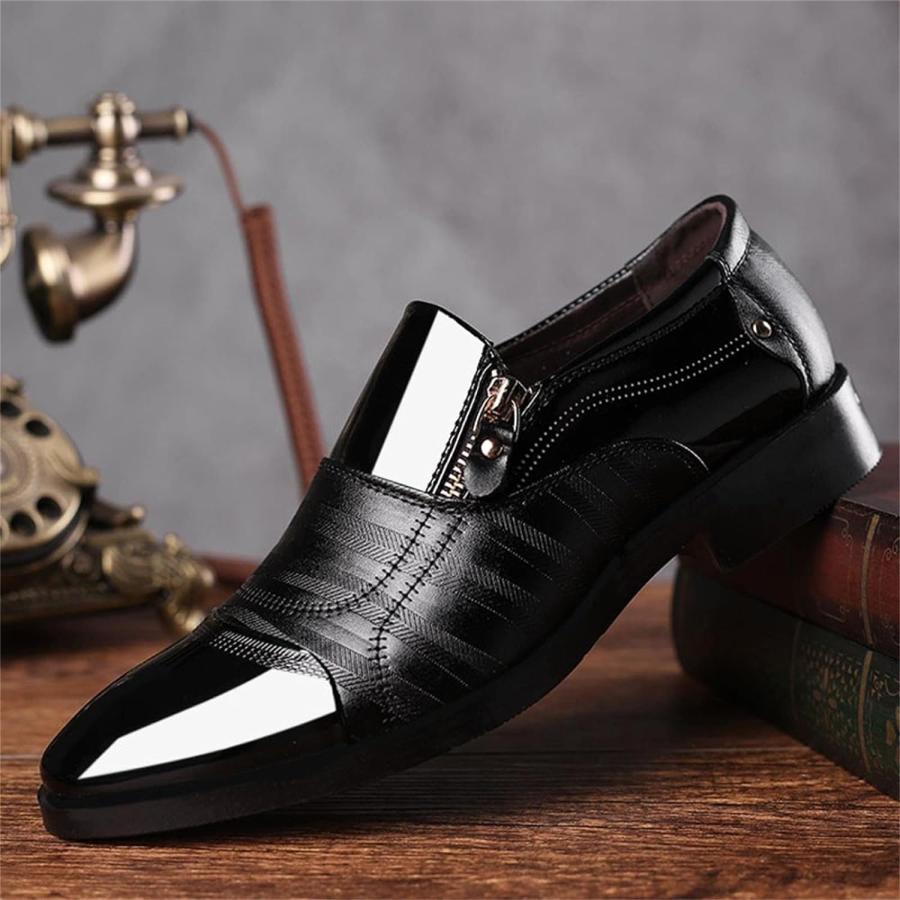 【並行輸入品】Mens Pointed Toe Dress Shoes Breathable Leather Business Shoes Slipの画像