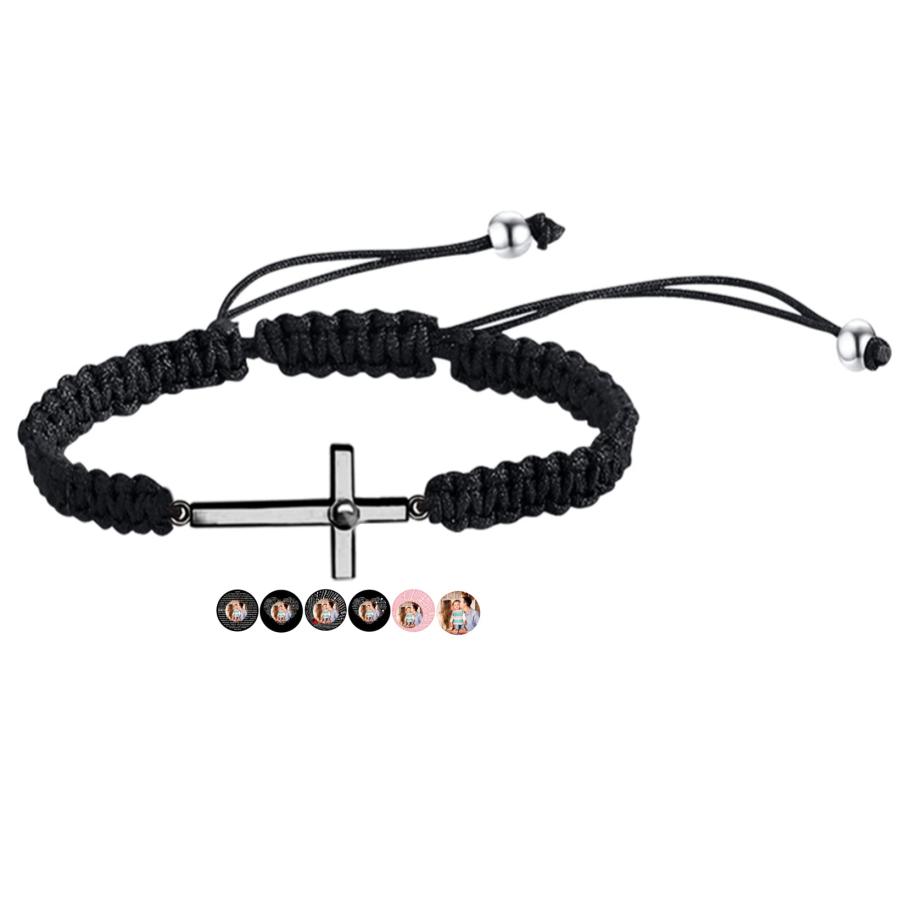 【並行輸入品】A2MYL Personalized Cross Bracelet Braided Rope Bracelet Custom P