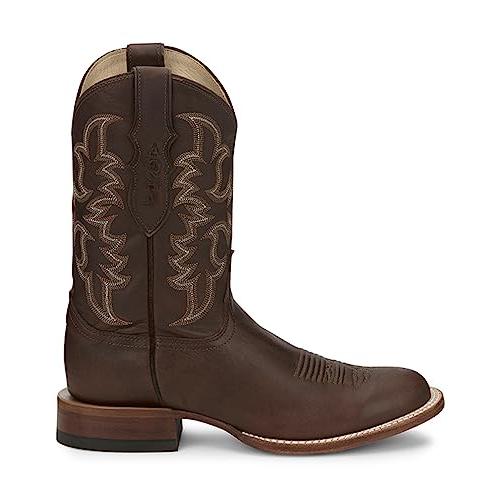 【並行輸入品】Justin Men's Western Boot Round Toe Brown 9 D(M) USの画像