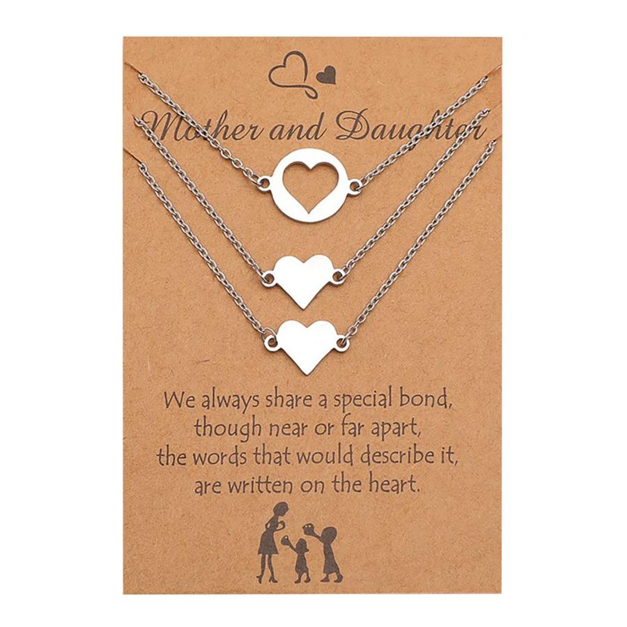 【並行輸入品】18k Pendant Necklaces Mother Matching Me Necklace 3 for Mom Ladi