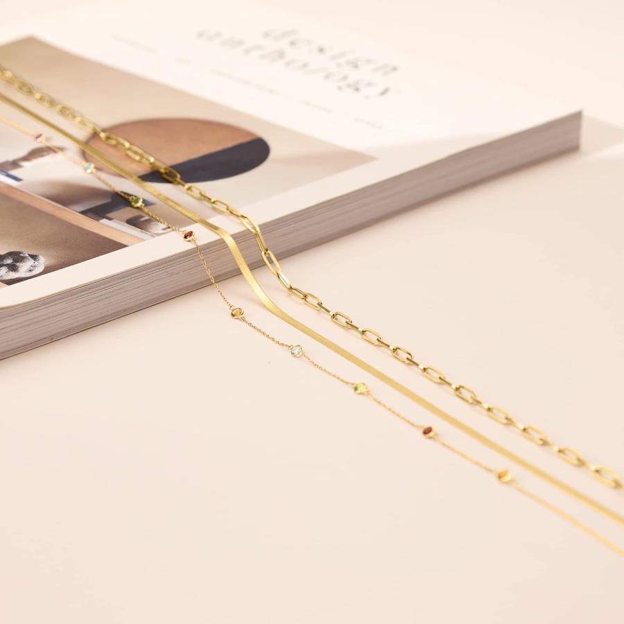 【並行輸入品】RS Pure by Ross-Simons 0.80 ct. t.w.マルチジェムストーンステーションネックレス 14kt イエローゴ_2