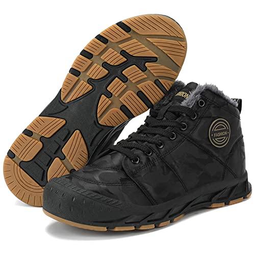 【並行輸入品】Eliogn Men's Winter Snow Boots,Outdoor Warm Trekking Hiking Shoeの画像