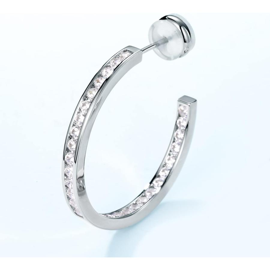 【並行輸入品】ALLNOEL Hoop Earrings Dainty Rainbow Cubic Zirconia Statement Earrin_3