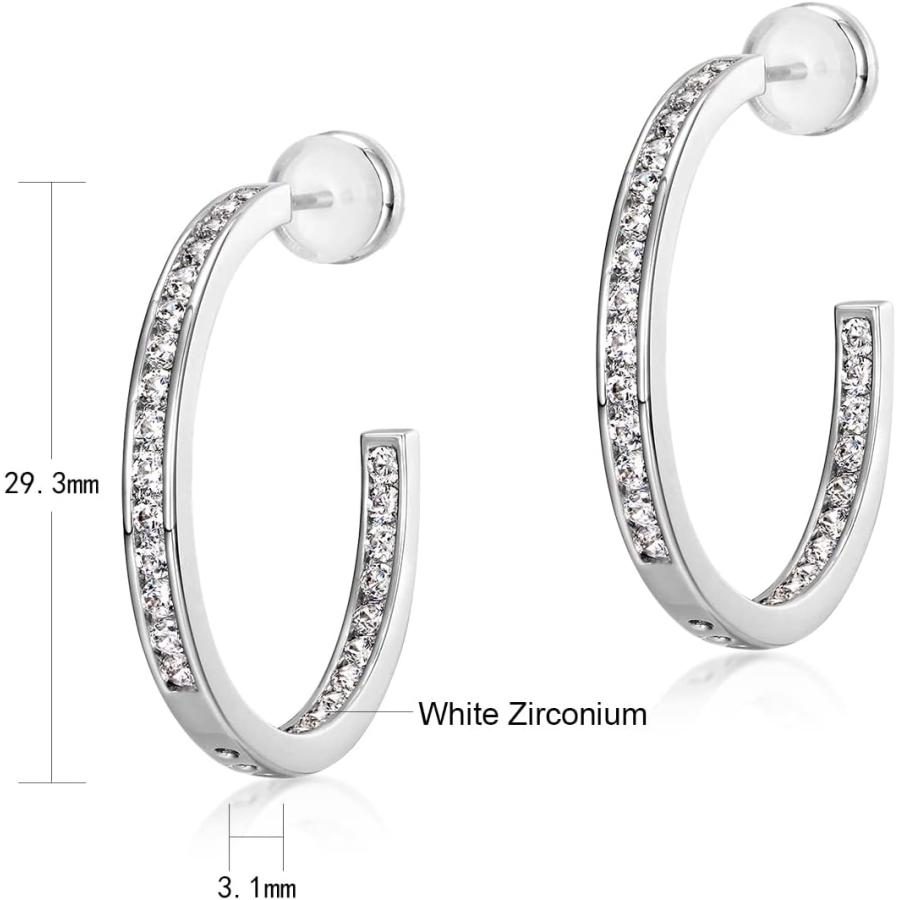 【並行輸入品】ALLNOEL Hoop Earrings Dainty Rainbow Cubic Zirconia Statement Earrin_4
