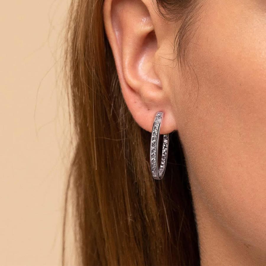 【並行輸入品】ALLNOEL Hoop Earrings Dainty Rainbow Cubic Zirconia Statement Earrin_5