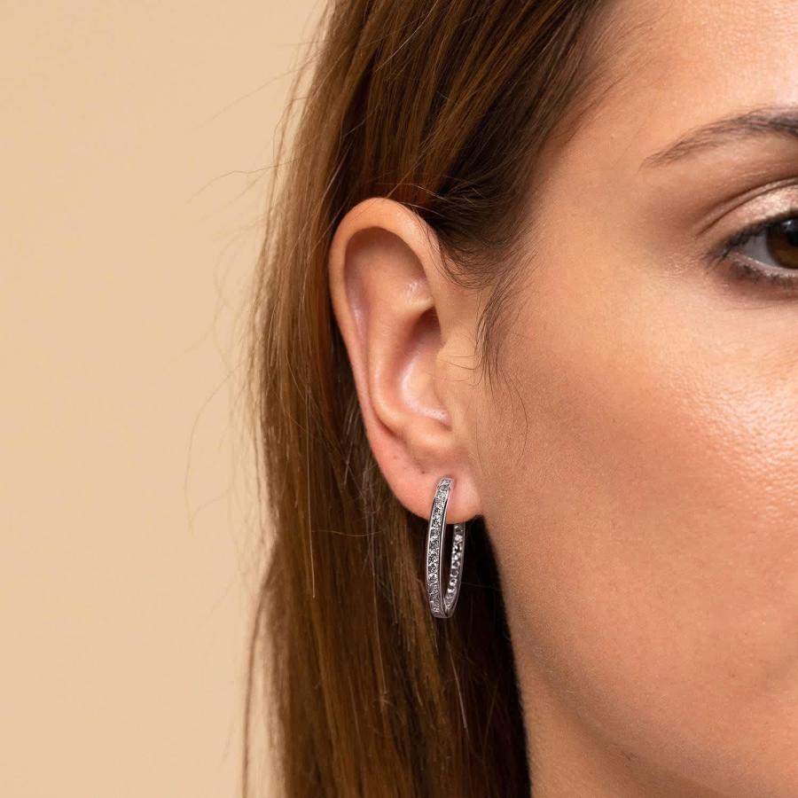 【並行輸入品】ALLNOEL Hoop Earrings Dainty Rainbow Cubic Zirconia Statement Earrin_6
