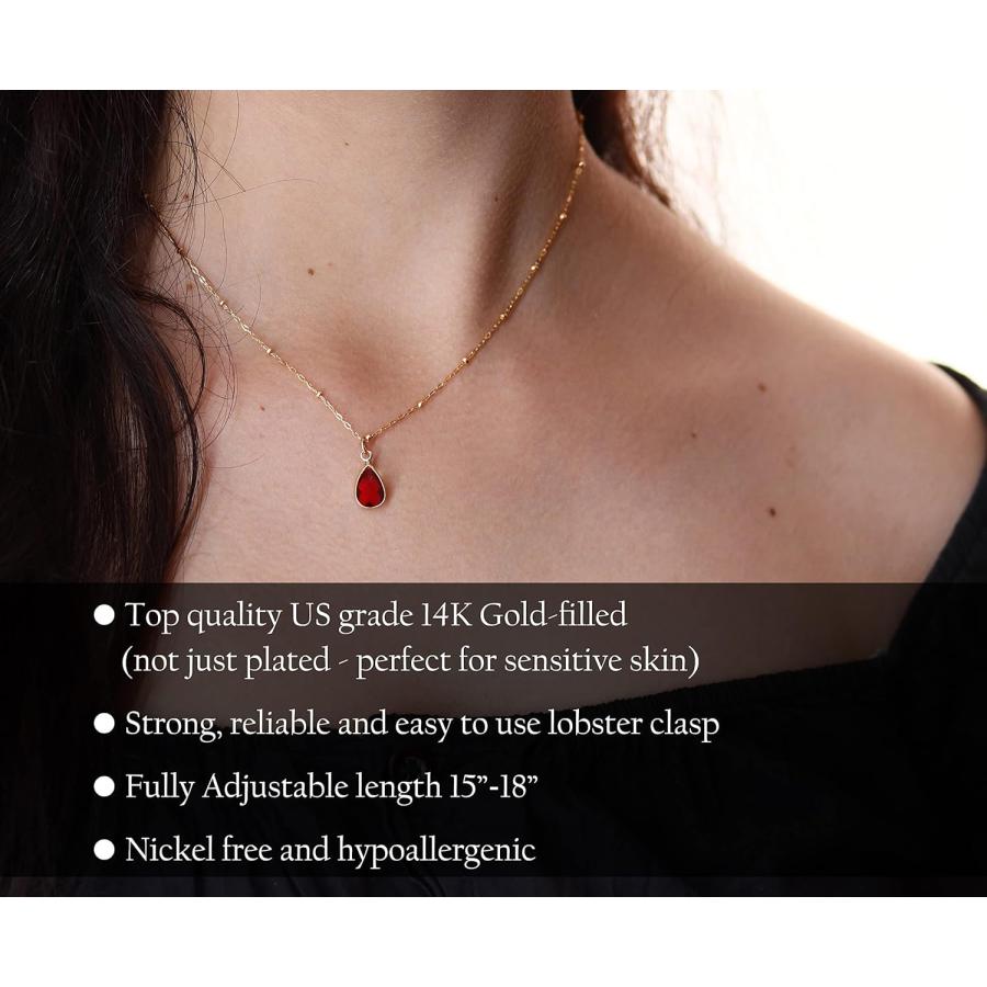 【並行輸入品】Personalized July Birthstone Necklace for Women or Girls with Custom_2
