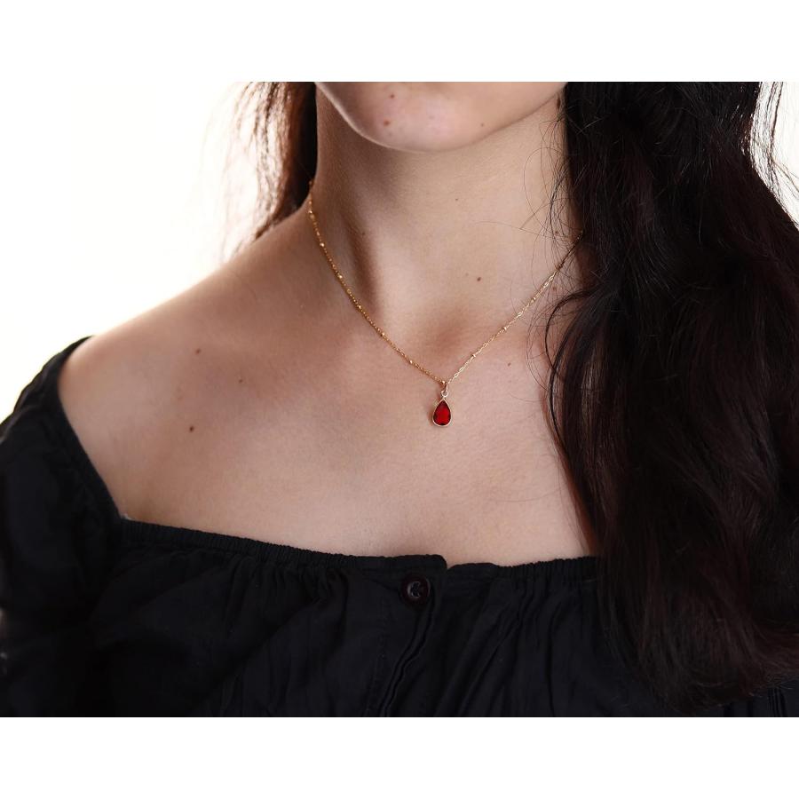【並行輸入品】Personalized July Birthstone Necklace for Women or Girls with Custom_4