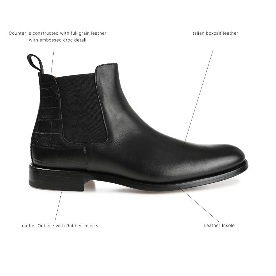 【並行輸入品】TAFT Mens Hiro Chelsea Boot with Italian Boxcalf and Leather Solの画像