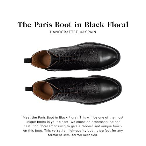 【並行輸入品】TAFT Mens Paris Boot with Floral Embossed Full Grain Leather andの画像