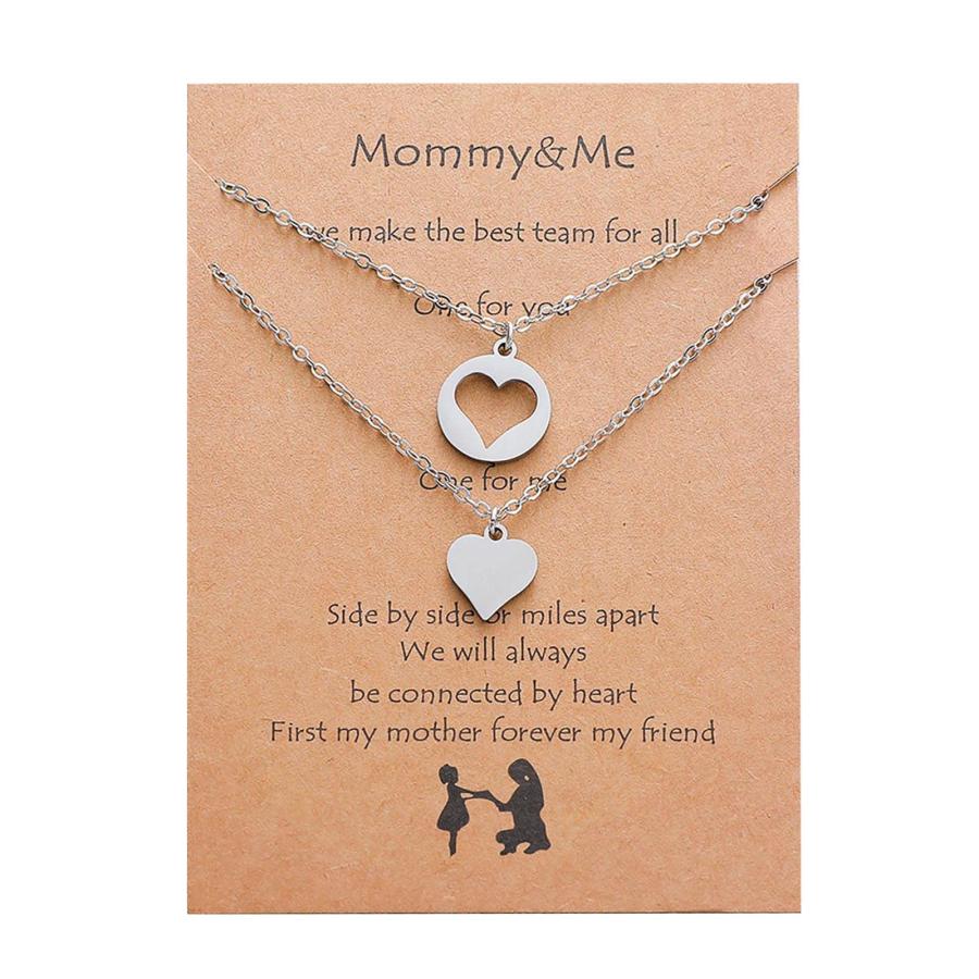 【並行輸入品】and Necklace Set Mother Daughter Necklace Set of 2 Matching Hear
