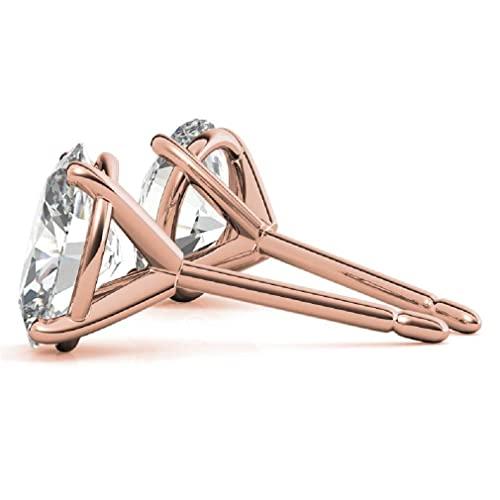 【並行輸入品】Moissanite Earring, 3 TCW Oval Cut Diamond Stud Earring, Martiniの画像